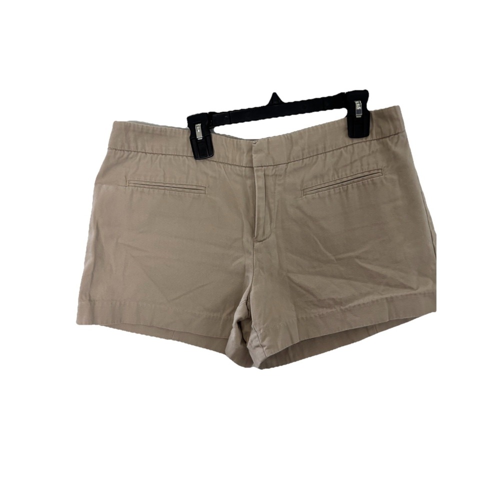 Gap Women's Size‎ 6 Khaki Shorts Cotton Front Top Slit Pockets Preppy